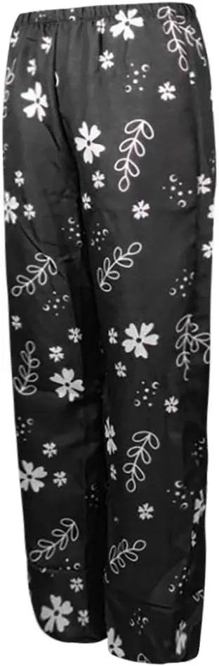 Womens Casual Linen Pants Loose Fit Summer Cotton Pocket Cropped Pants High Waisted Smocked Lounge Trousers Palazzo