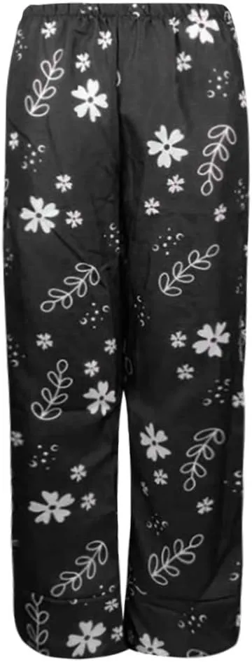 Womens Casual Linen Pants Loose Fit Summer Cotton Pocket Cropped Pants High Waisted Smocked Lounge Trousers Palazzo