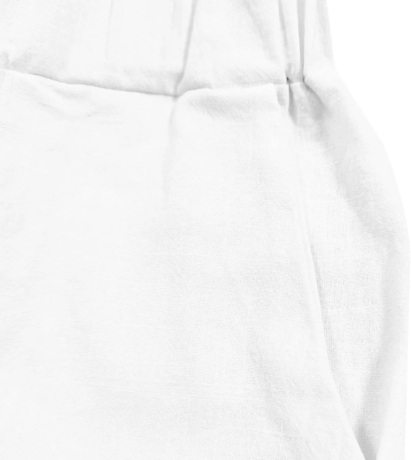 Women's Cotton Linen Capri Pants High Waist Cropped Drawstring Cinch Bottoms Summer Casual Pant Trouser with Pockets