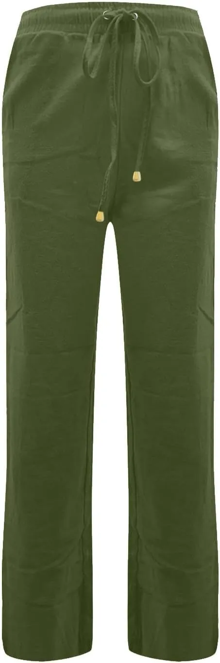 Women's Pants, High Waisted Wide Leg Summer Straight Pants Sweatpants Casual Lightweight