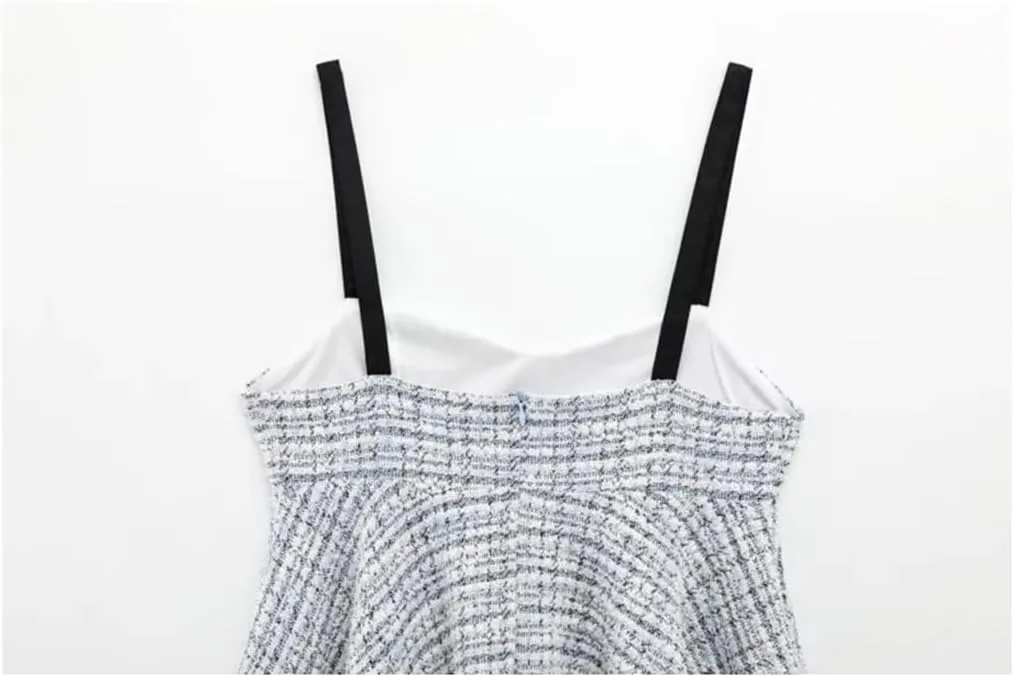 Women's Patchwork Textured Cropped Camisole