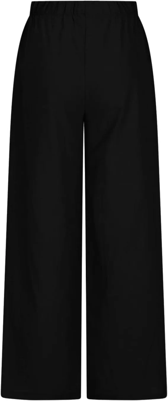 Womens Summer Linen Palazzo Pants Causal Elastic High Waist Flowy Wide Leg Pant Trousers Resort Wear Outfits 2024