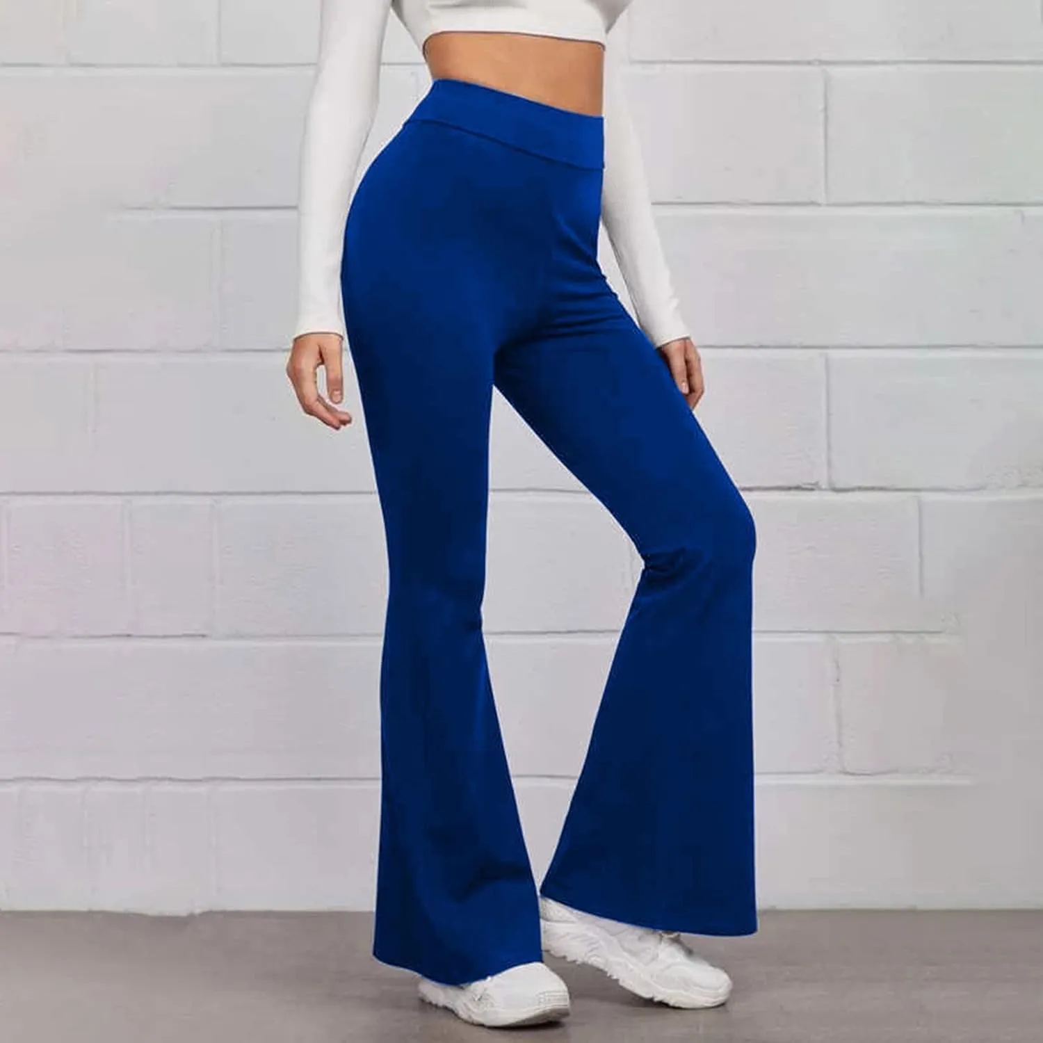 Yoga Flared Pants for Women High Waisted Bootcut Workout Tummy Control Leggings Trendy Stretchy Athletic Trousers