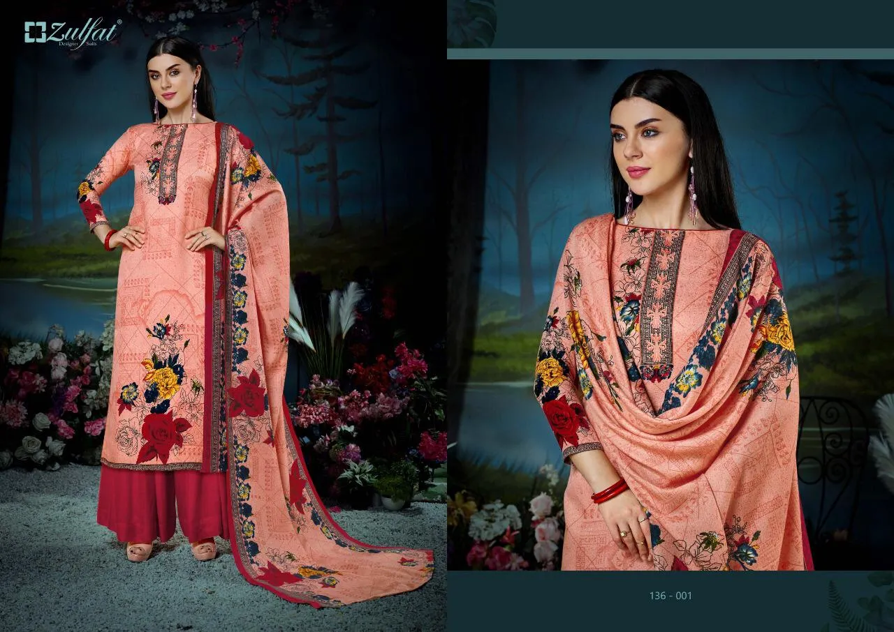 Zulfat Designer Suits Presents Winter Fantasy Pashmina Printed Fancy Designer Salwar Kameez