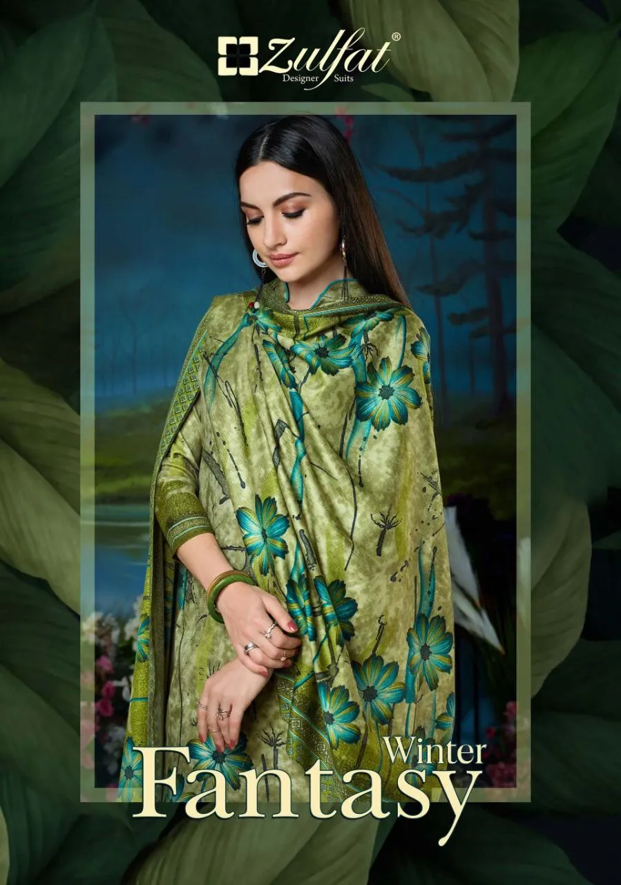 Zulfat Designer Suits Presents Winter Fantasy Pashmina Printed Fancy Designer Salwar Kameez