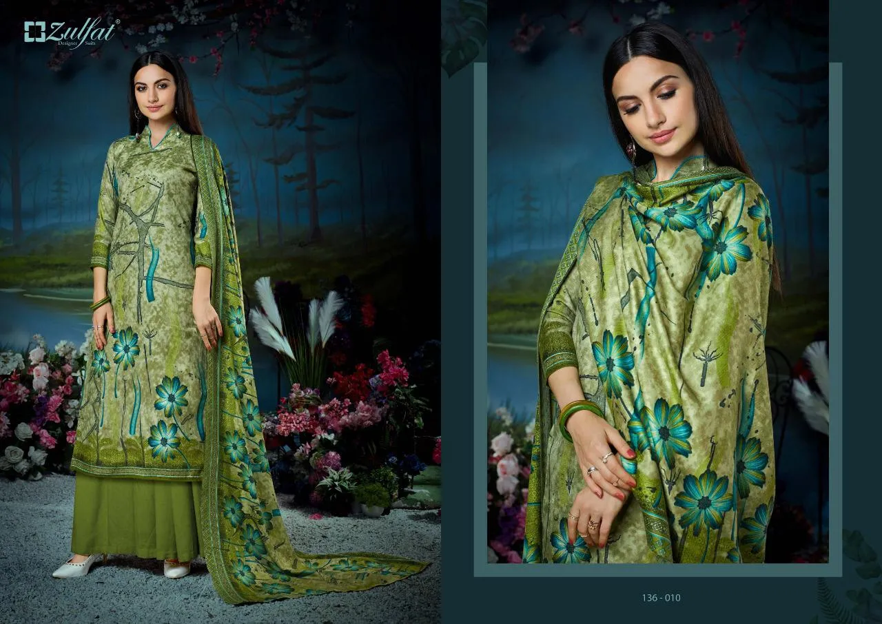 Zulfat Designer Suits Presents Winter Fantasy Pashmina Printed Fancy Designer Salwar Kameez