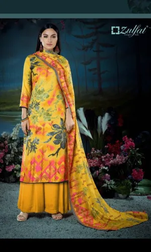 Zulfat Designer Suits Presents Winter Fantasy Pashmina Printed Fancy Designer Salwar Kameez