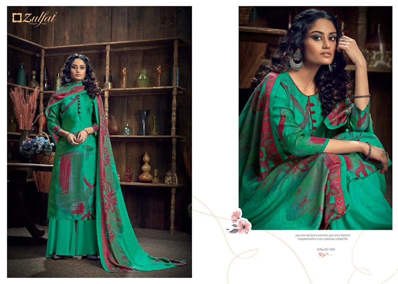 Zulfat Designer Suits Winter Magic Pure Pashmina Printed Fancy Designer Salwar Kameez