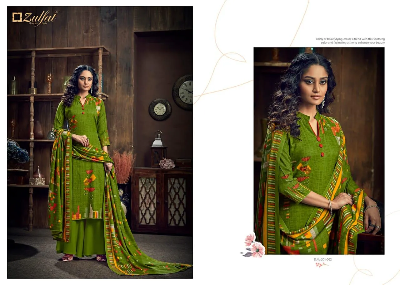 Zulfat Designer Suits Winter Magic Pure Pashmina Printed Fancy Designer Salwar Kameez