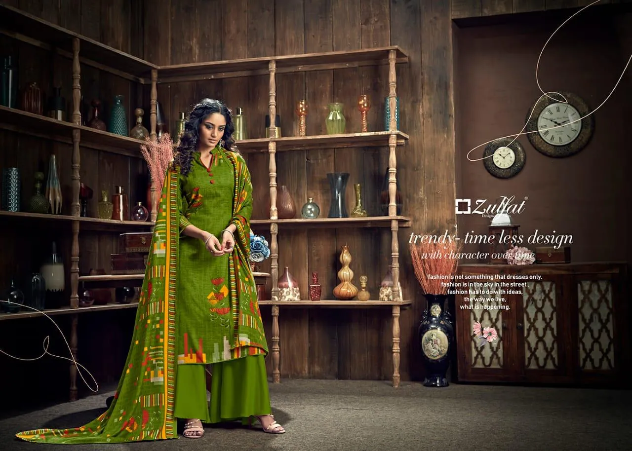 Zulfat Designer Suits Winter Magic Pure Pashmina Printed Fancy Designer Salwar Kameez